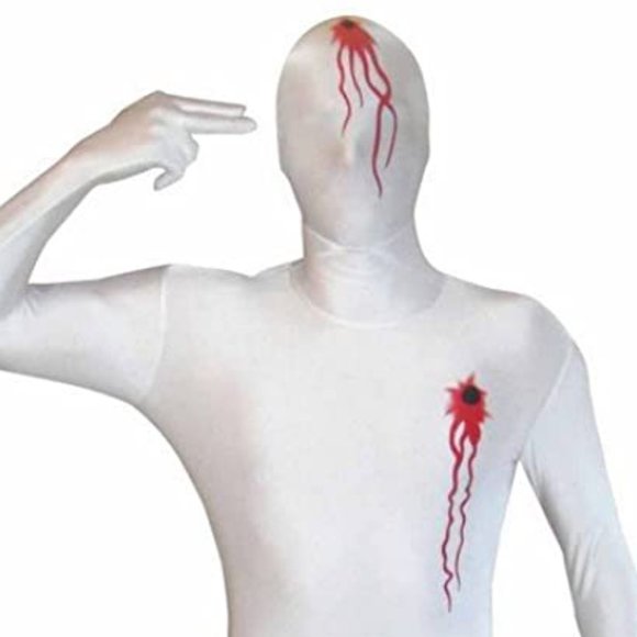 Morphsuits Men's Bullet Hole Halloween Costume NWT - Picture 2 of 2